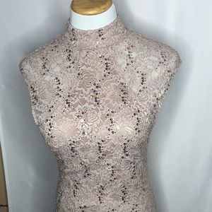Taupe Embellished Dress
